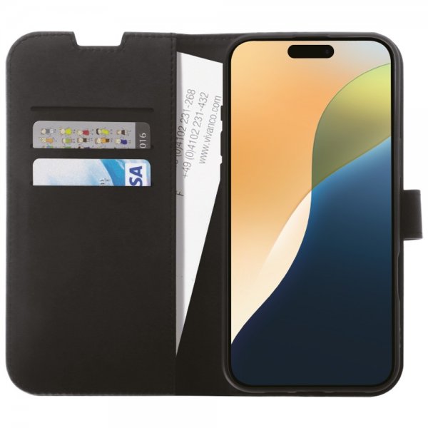 Vivanco iPhone 16 Plus Etui Classic Wallet Svart