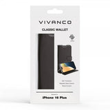 Vivanco iPhone 16 Plus Etui Classic Wallet Svart