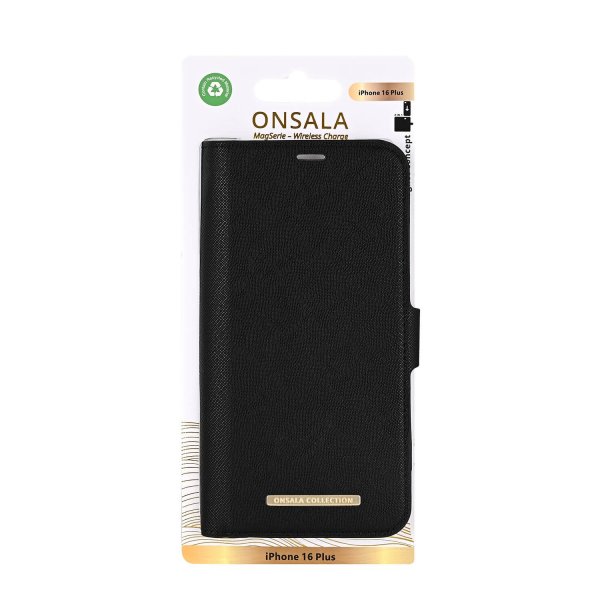 Onsala iPhone 16 Plus Etui MagSeries Avtagbart Deksel Svart