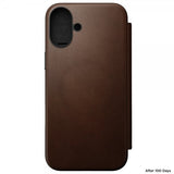 Nomad iPhone 16 Plus Etui Modern Leather Folio Brun