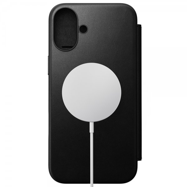 Nomad iPhone 16 Plus Etui Modern Leather Folio Svart