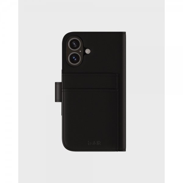 holdit iPhone 16 Plus Etui Wallet Case Magnet Plus Svart