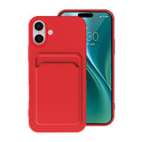 iPhone 16 Plus Deksel Kortholder Rød