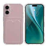 iPhone 16 Plus Deksel Kortholder Støtsikker Transparent