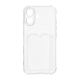 iPhone 16 Plus Deksel Kortholder Støtsikker Transparent