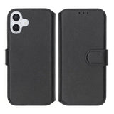 Rvelon iPhone 16 Plus Etui Ekte Skinn Svart