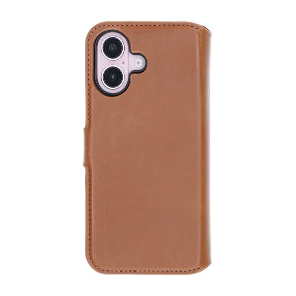 Rvelon iPhone 16 Plus Etui Detachable Wallet Case Brun