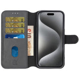 Rvelon iPhone 16 Plus Etui Detachable Wallet Case Svart