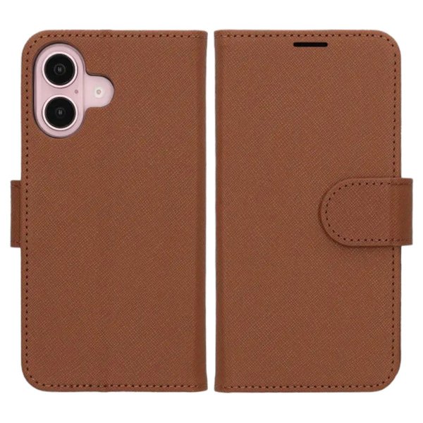 iPhone 16 Plus Etui med Stativ Brun