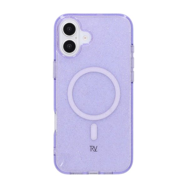 Rvelon iPhone 16 Plus Deksel Glitter MagSafe Lilla