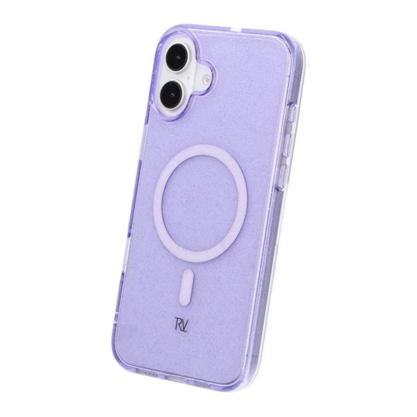 Rvelon iPhone 16 Plus Deksel Glitter MagSafe Lilla