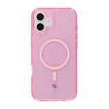 Rvelon iPhone 16 Plus Deksel Glitter MagSafe Rosa
