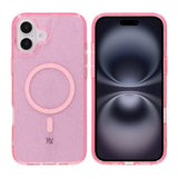 Rvelon iPhone 16 Plus Deksel Glitter MagSafe Rosa