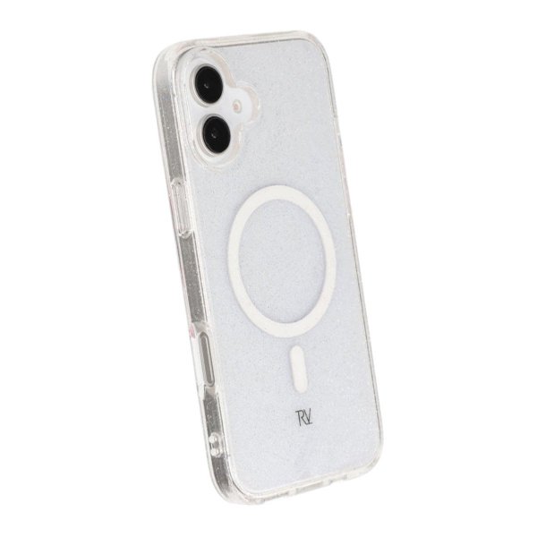 Rvelon iPhone 16 Plus Deksel Glitter MagSafe Hvit