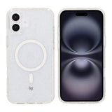 Rvelon iPhone 16 Plus Deksel Glitter MagSafe Hvit