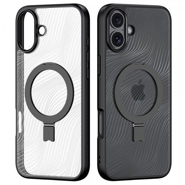 Dux Ducis iPhone 16 Plus Deksel Aimo Series MagSafe Kickstand Svart
