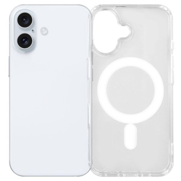 Nordic Covers iPhone 16 Plus Deksel Feather Series MagSafe Transparent