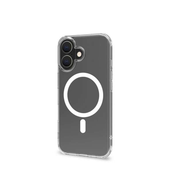 Celly iPhone 16 Plus Deksel GELSKINMAG Klar Hvit