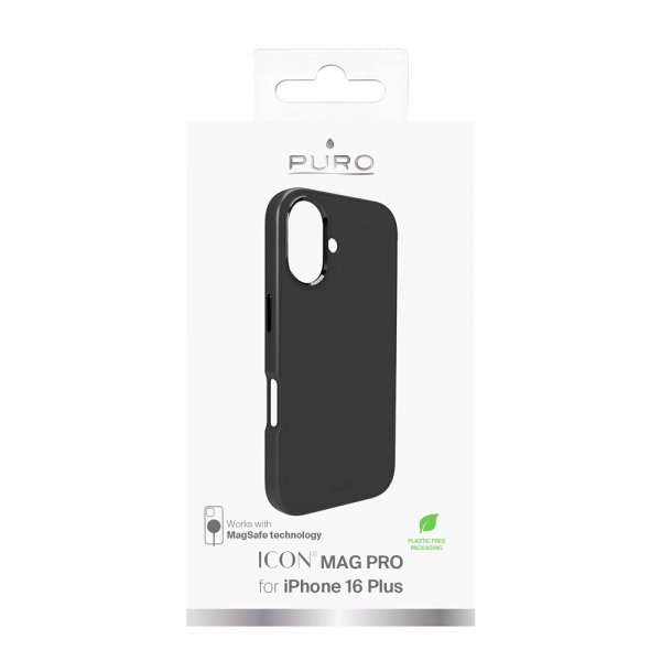 Puro iPhone 16 Plus Deksel ICON Mag Pro Svart