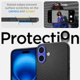 Spigen iPhone 16 Plus Deksel Liquid Air Matte Black