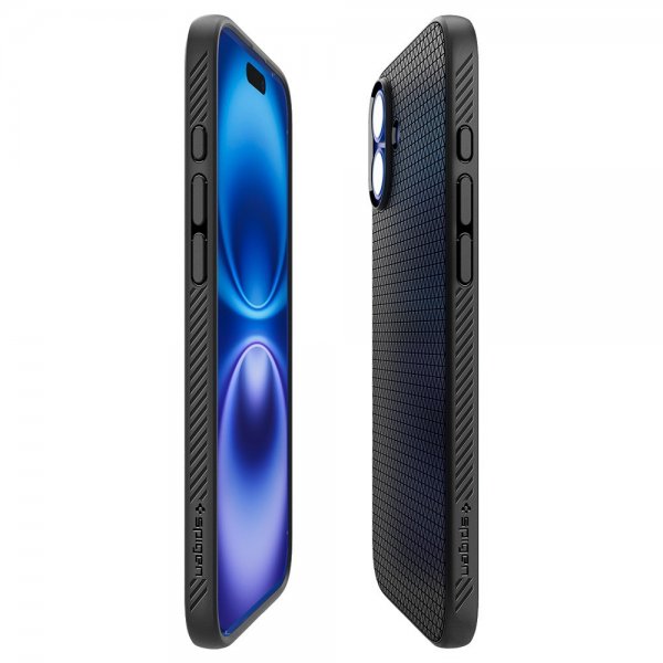 Spigen iPhone 16 Plus Deksel Liquid Air Matte Black