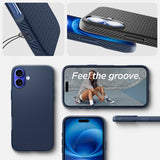 Spigen iPhone 16 Plus Deksel Liquid Air Navy Blue
