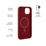 Fixed iPhone 16 Plus Deksel MagLeather Rød