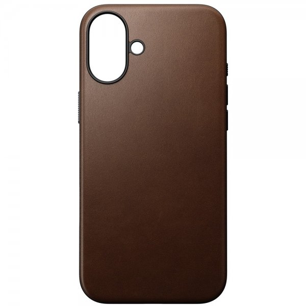 Nomad iPhone 16 Plus Deksel Modern Leather Case Brun