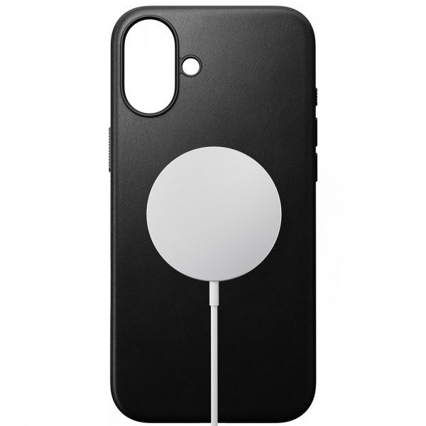 Nomad iPhone 16 Plus Deksel Modern Leather Case Svart