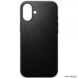 Nomad iPhone 16 Plus Deksel Modern Leather Case Svart