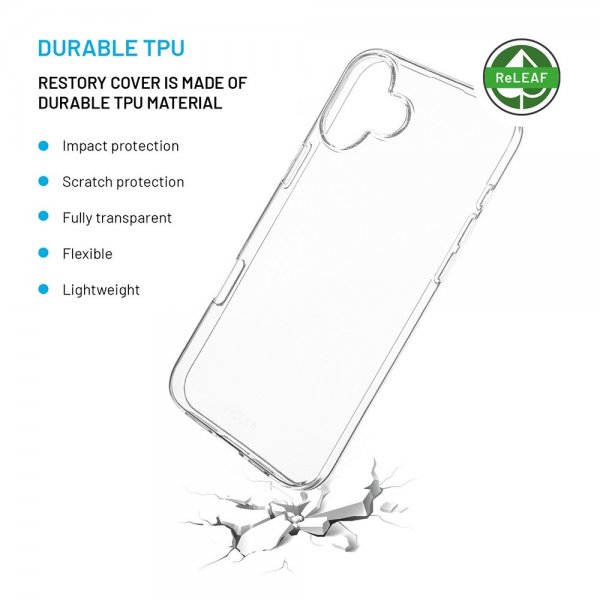 Fixed iPhone 16 Plus Deksel ReStory Transparent