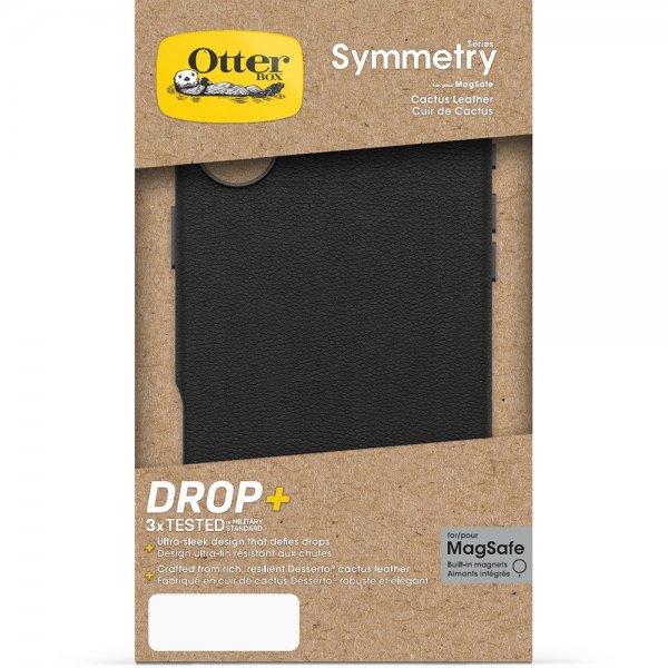 Otterbox iPhone 16 Plus Deksel Symmetry Cactus Leather MagSafe Noir Ash
