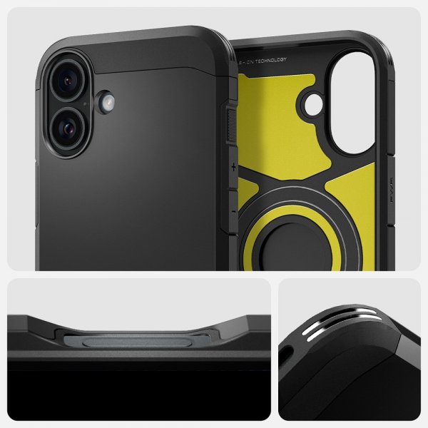 Spigen iPhone 16 Plus Deksel Tough Armor MagFit Svart