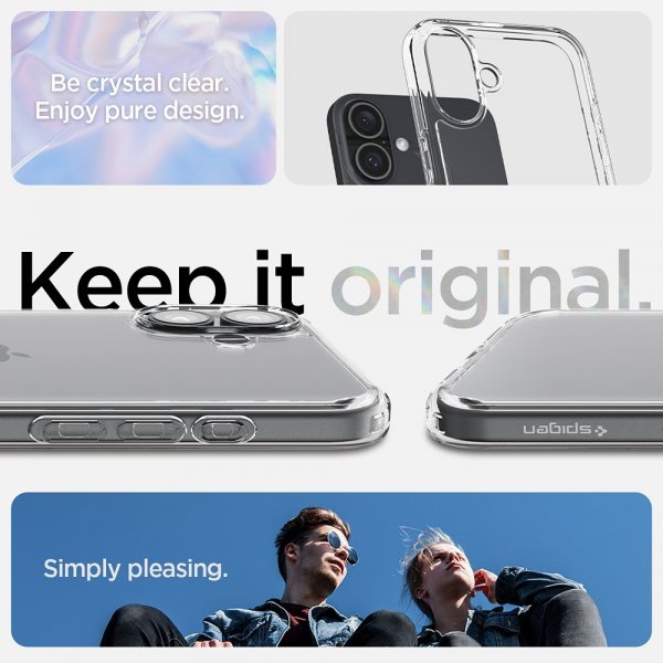 Spigen iPhone 16 Plus Deksel Ultra Hybrid Crystal Clear