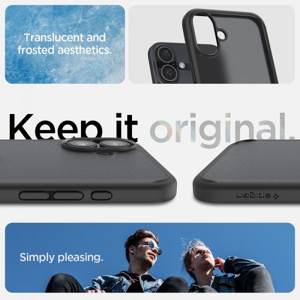 Spigen iPhone 16 Plus Deksel Ultra Hybrid Frost Black