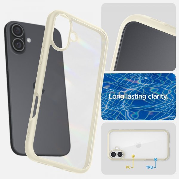 Spigen iPhone 16 Plus Deksel Ultra Hybrid Mute Beige