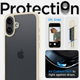Spigen iPhone 16 Plus Deksel Ultra Hybrid Mute Beige