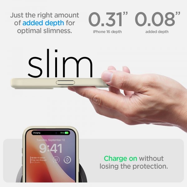 Spigen iPhone 16 Plus Deksel Ultra Hybrid Mute Beige