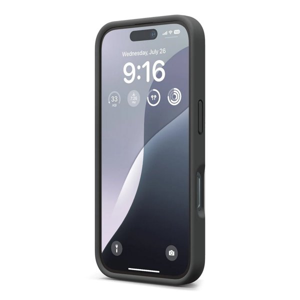 Rvelon iPhone 16 Pro Deksel Silikon Svart