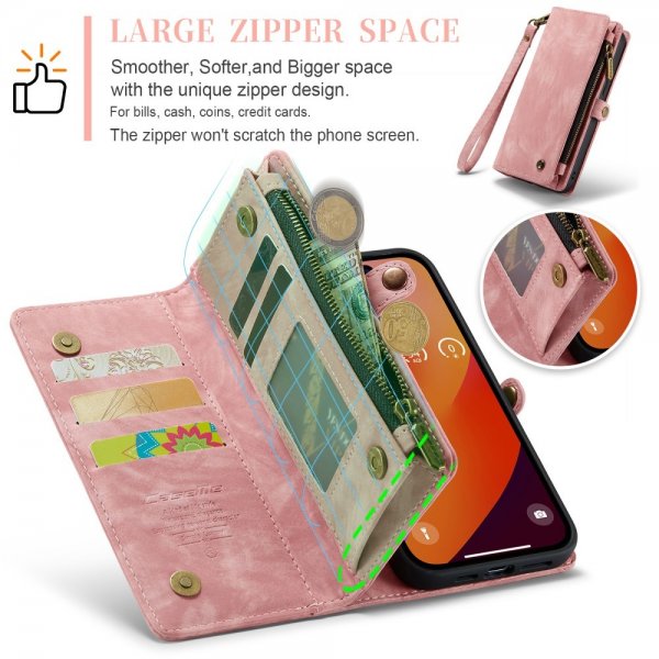 CaseMe iPhone 16 Pro Etui 008 Series Avtakbart Deksel Rosa