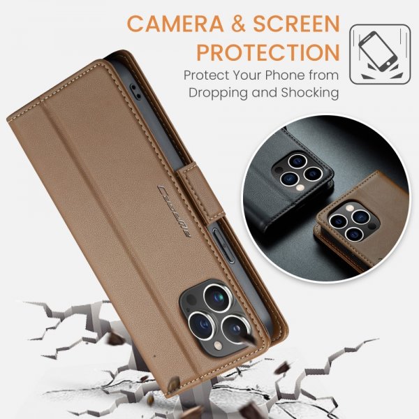 CaseMe iPhone 16 Pro Etui 023 Series Brun