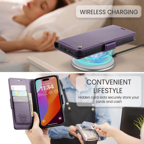CaseMe iPhone 16 Pro Etui 023 Series Lilla