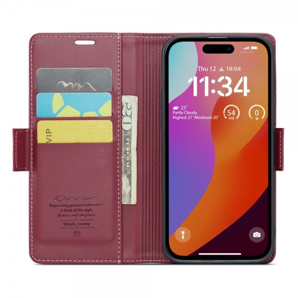 CaseMe iPhone 16 Pro Etui 023 Series Rød