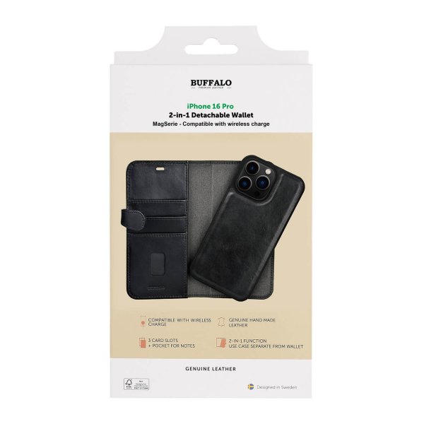 Buffalo iPhone 16 Pro Etui 2-in-1 MagSeries Svart