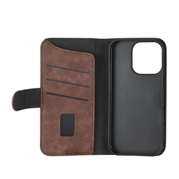 Gear iPhone 16 Pro Etui 3 Kortlomme  Brun