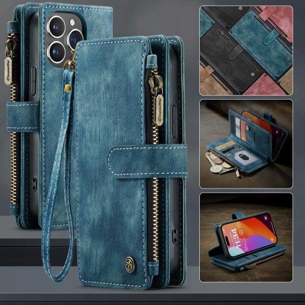 CaseMe iPhone 16 Pro Etui C30 Series Blå