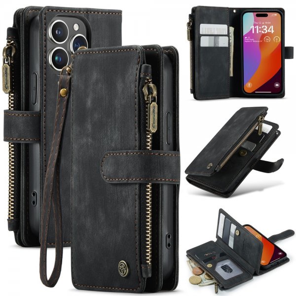CaseMe iPhone 16 Pro Etui C30 Series Svart