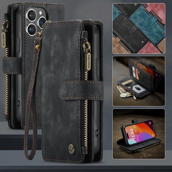 CaseMe iPhone 16 Pro Etui C30 Series Svart