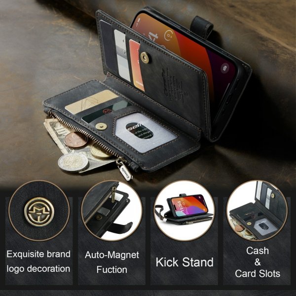 CaseMe iPhone 16 Pro Etui C30 Series Svart