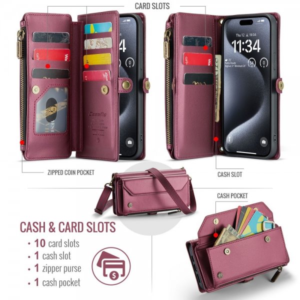 CaseMe iPhone 16 Pro Etui C36 Series Rød